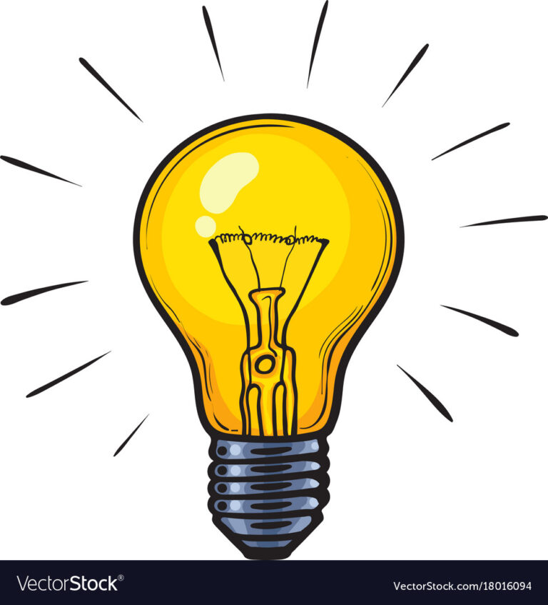 cartoon-glowing-yellow-light-bulb-vector-18016094