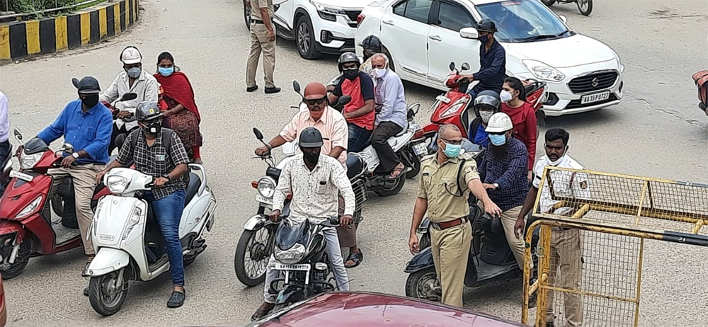 Shivamogga Sp Trafic jam